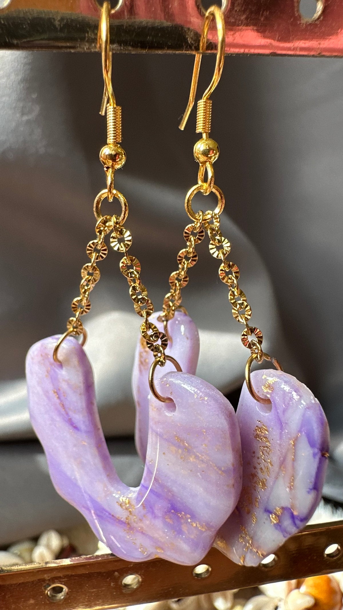 Boucles d’oreilles « Reflets du Chalain »